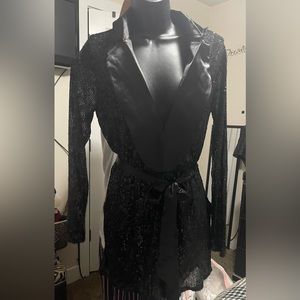 Black sparkly romper